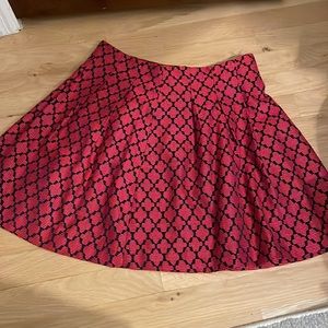 Banana Republic red and black A line skirt excellent condition barely worn!
